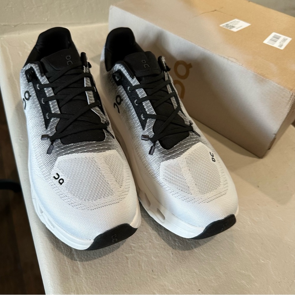 Cloudtilt Black and Ivory Sneakers